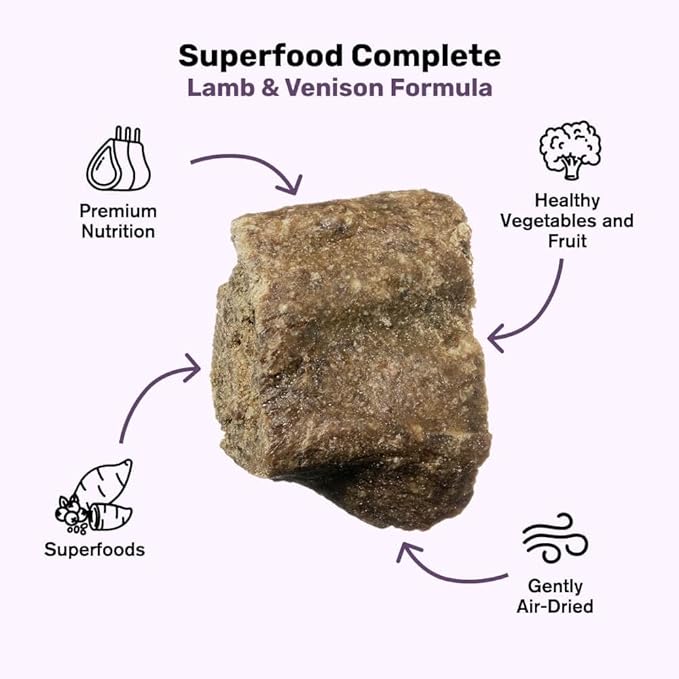 BADLANDS RANCH by Katherine Heigl – Superfood Complete Air-Dried Lamb & Venison Dog Food – High Protein with Superfoods for Daily Wellness & Consistent Nutrition – 64 oz