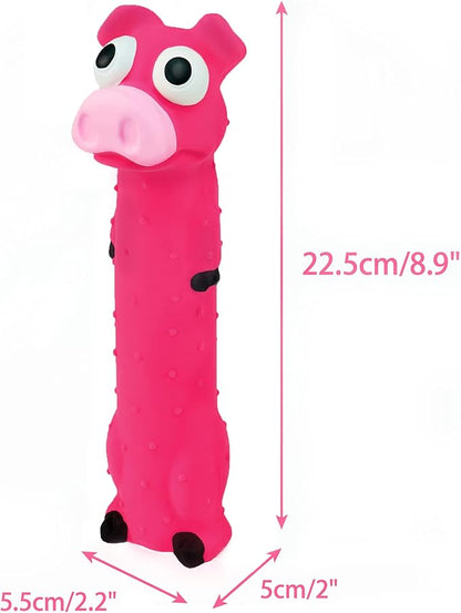 CHIWAVA 3 Pack 9" Squeaky Latex Dog Toys Standing Stick Animal Puppy Fetch Interactive Play for Small Medium Dogs