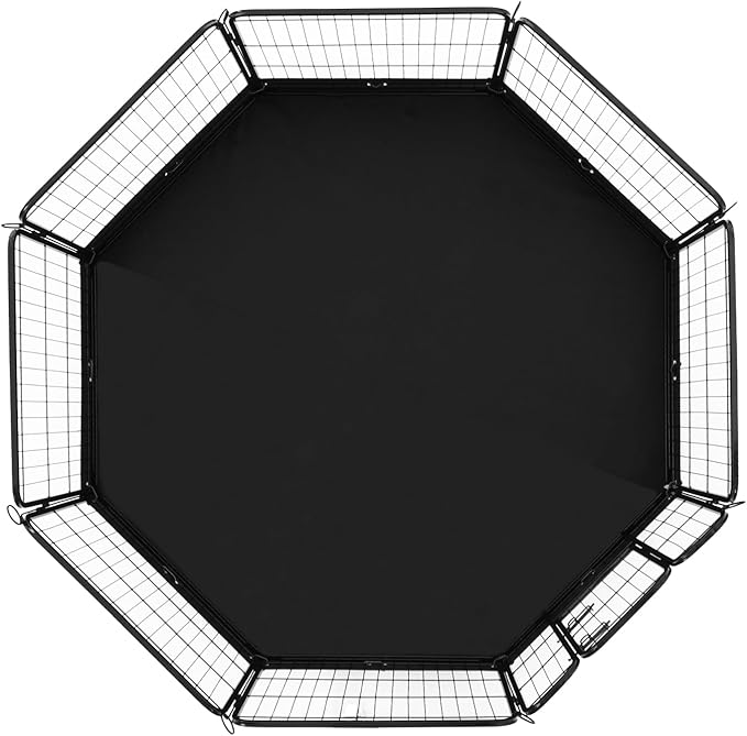 VEVOR Dog Playpen, 8 Pcs 24 x 24 in Panels Foldable Metal Pet Exercise Pen, Dog Fence Indoor and Outdoor Pen with Door, Storage Bag and Bottom Pad, Pet Playpen for Dogs, Cats and Other Small Animals