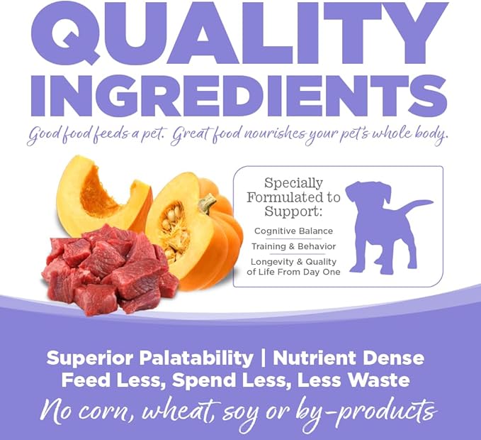 NutriSource Pure Vita Grain Free Lamb & Pumpkin Puppy Food, 25LB