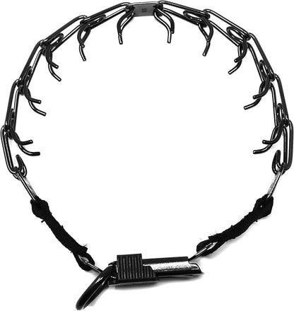 Herm Sprenger Black Stainless Steel Prong Dog Training Collar with Quick Release Buckle No-Pull Collar for Dogs (Black, 16in x 2.25mm (Neck Size Up to 13in))