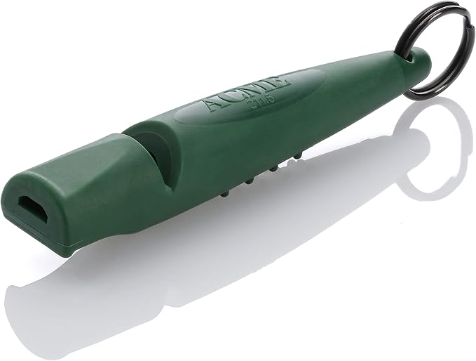 ACME Alpha 210.5 Professional Dog Training Whistle with Enhanced Ergonomic Grip. BPA-Free Plastic. 110 dBA. Standardized Frequency for Smaller Dogs. Weatherproof. Made in the UK (Forest Green)