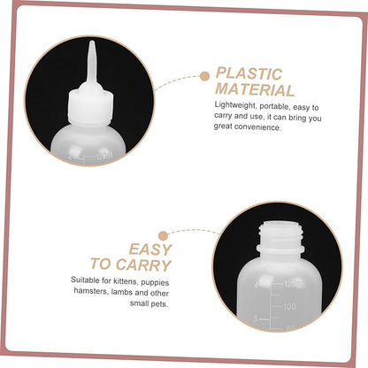 4pcs Reusable Pet Feeding Bottles Cat Milk Bottle Dog Puppy Kitten Nursin Kit