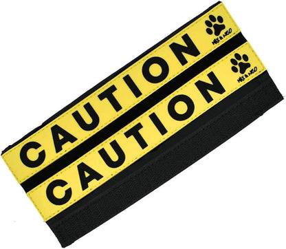 Max and Neo Leash Sleeves Caution - We Donate 1 for 1 to Dog Rescues for Every Product Sold (2 Sleeves, Caution)