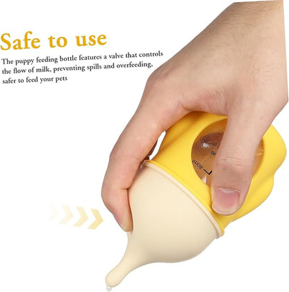 Reusable Pet Nursing Bottle with Ergonomic Grip and Clear Scale for Newborn Kittens and Puppies Soft Flexible Tip Feeding Bottle for Precise Milk Flow and Easy Cleaning
