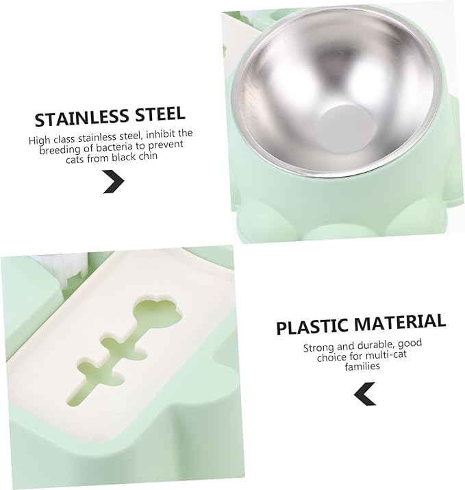 ORFOFE Multifunctional Stainless Steel Dog Feeding Bowl Water and Food Dispenser Pet Feeder Safe Non-Toxic Smooth Surface for Home Use