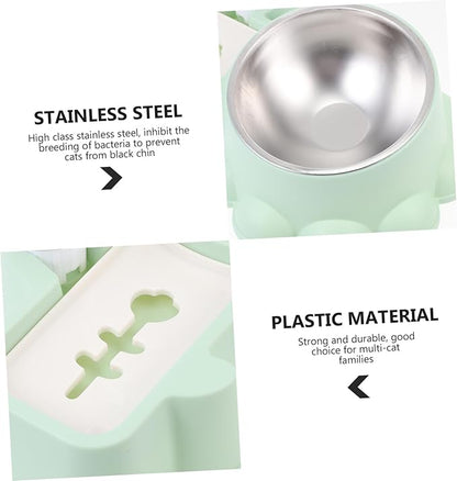 ORFOFE Multifunctional Stainless Steel Dog Feeding Bowl Water and Food Dispenser Pet Feeder Safe Non-Toxic Smooth Surface for Home Use