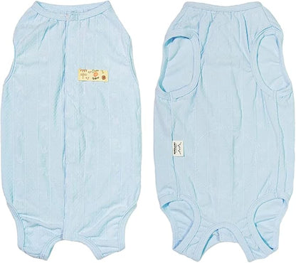 Recovery Suit for Dog After Surgery Cut Pet Recovery Shirt Dog Abdominal Wounds Bandages,Wound Protective Dog OneSize for Surgery Female Dog Vest Prevent Licking,Substitute E-Collar（RSS08-Vblue-S）
