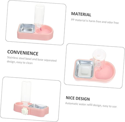 Milisten 1set Detachable Automatic Pet Feeder Dual Bowls for Cats and Dogs Convenient Hanging Design for Easy Cleaning and Refilling for Home and Pet Shops Box