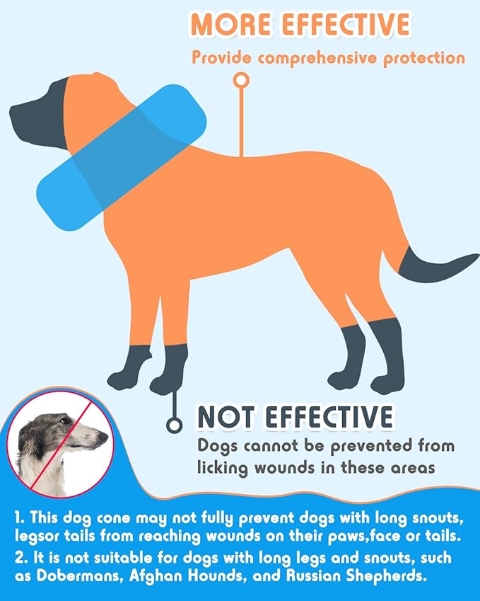 Inflatable Dog Pillow Cone Collar After Surgery, Donut Soft Neck Cone for Chihuahua Pomeranian Small Dogs, etc, Recovery E Collar to Stop Licking Paw