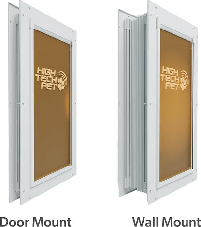 DuraFlex Aluminum Frame Pet Door for Extra Large-Sized Dogs (100+ lbs.) by High Tech Pet - Easy Installation Dog Door, Wall Mount, Air Tight, Security Panel (12.5" X 25" Pet Opening) - AF-3-XLW
