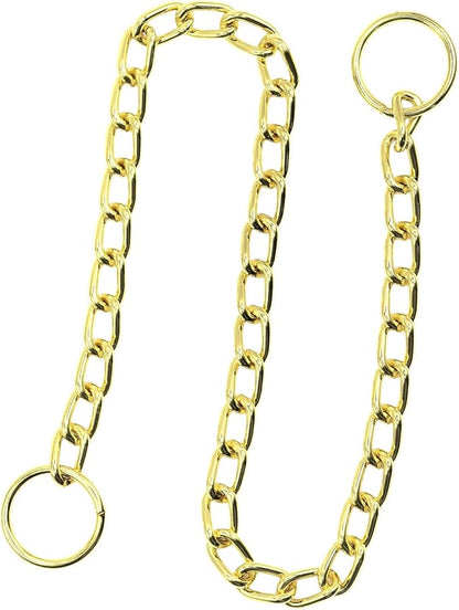Gold Choke Chain for Dogs, Metal Slip Link Training Heavy Duty Dog Choker Collar Puppy Collars for XXS XS Small Medium Large Big XL Breed Dogs, M