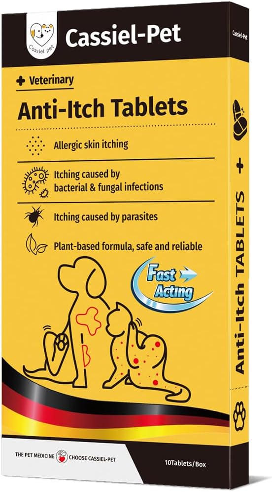 Dog Allergy Relief Chews - Dog Itch Relief - Relieves Rash, Heals Wounds, Soothes Inflammation, Treats Bites, Scratches, Cat Wound Care - 10 Chews