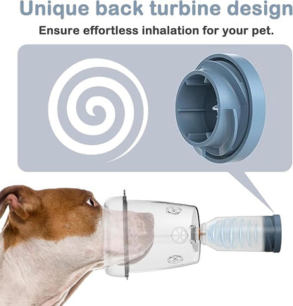 Inhaler Spacer for Large Dogs, pet aerosol Chamber with Silicone Dog mask for Large Dogs, for First aid at Home or Outdoors L
