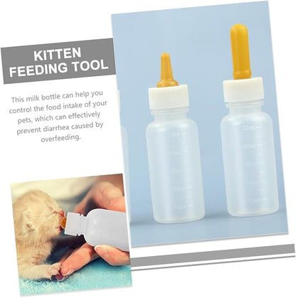 Toddmomy 3pcs Pet Feeding Bottles Kitten Milk Bottles Kit for Household Pet Nurser Small