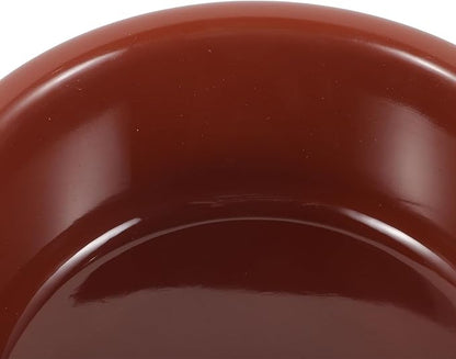 Plastic Pet Feeding Bowl and Water Dish, Brown Pp Dog Food Holder, Indoor Single Round Pet Feeder Bowl for Puppies and Dogs