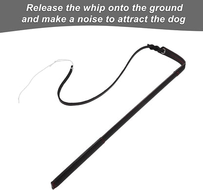 Dog Training Whip, Dog Agitation Stick Flog Teaser Wand, Dog Target Stick Outdoor Playing, for Pulling, Chasing, Training, 20.87" Rod Length, Black