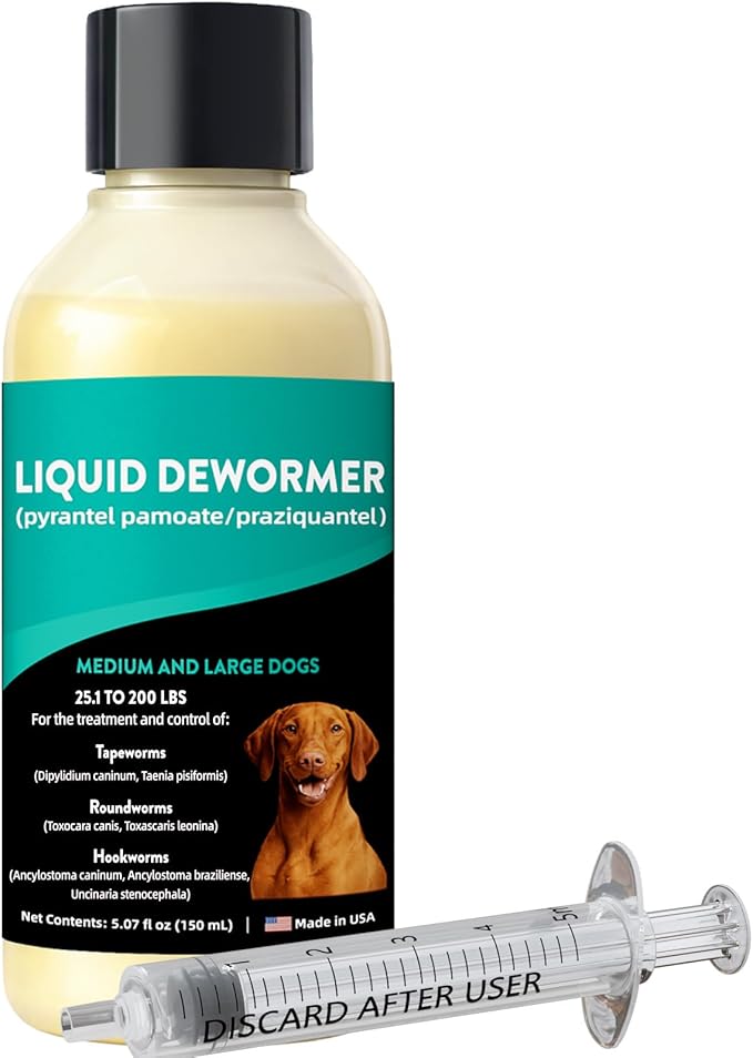 De-Wormer for Medium and Large Dogs, Oral Treatment for Tapeworm, Roundworm & Hookworm
