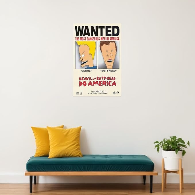 Rectify the Race Beavis And Butthead Do America Movie Mike Judge Bruce Willis 24x36 Poster