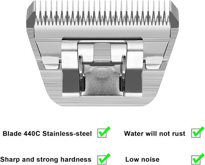 Detachable Pet Dog Grooming Blades-Size 7FW Dog Grooming Wide Blade,Cutting Length 1/8" 3.2MM,Compatible with Most Andis,Oster A5,Wahl km10 Clippers