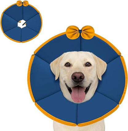 MAXFUT Soft Dog Cone Collar,Foam Cone for Dogs to Stop Licking After Surgery,Non Inflatable Dog Donut Cone (Light Blue, XL)
