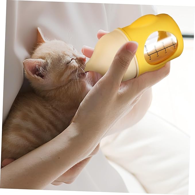Reusable Pet Nursing Bottle with Soft Flexible Tip for Newborn Puppies and Kittens Clear Scale Feeding Tool with Anti-Spill Valve Easy to Clean Animal Milk Feeder