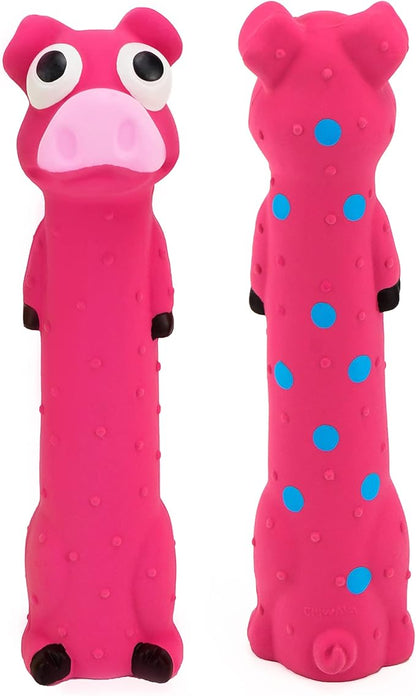 CHIWAVA 3 Pack 9" Squeaky Latex Dog Toys Standing Stick Animal Puppy Fetch Interactive Play for Small Medium Dogs