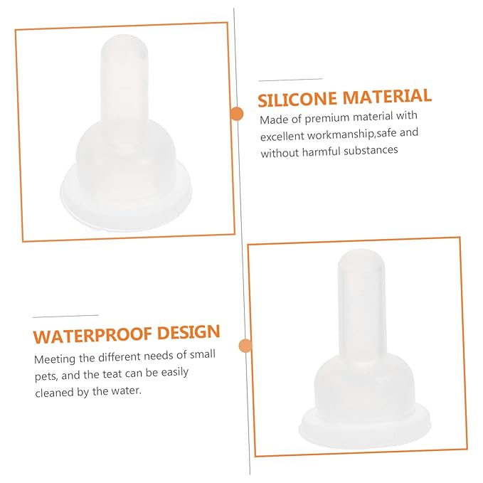 ibasenice 40Pcs Safe Silicone Pet Feeder Nipples Replacement Pacifiers for Kittens Puppies Rabbits and Animals Healthy Feeding Supplies for Pet Milk Bottles