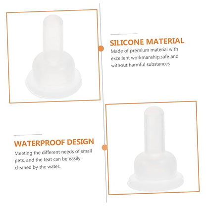 ibasenice 40Pcs Safe Silicone Pet Feeder Nipples Replacement Pacifiers for Kittens Puppies Rabbits and Animals Healthy Feeding Supplies for Pet Milk Bottles