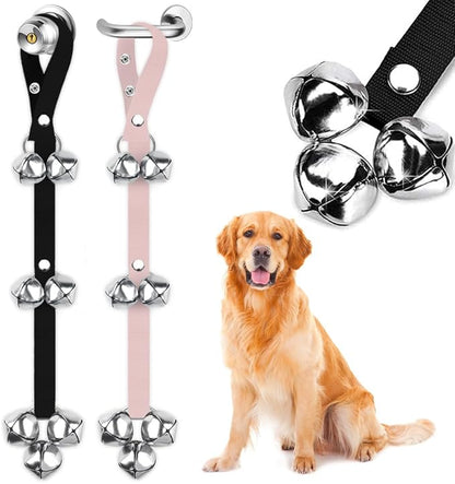 BLUETREE 2 Pack Dog Doorbells Premium Quality Training Potty Great Dog Bells Adjustable Door Bell Dog Bells for Potty Training Your Puppy The Easy Way - 7 Extra Large Loud 1.4 DoorBells