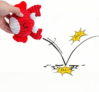 Interactive Squeaky Dog Chew Toy,No Stuffing Interactive Chew Toy for Small Medium Large Dogs, Training Reward Gift for Pets(red Crabs)