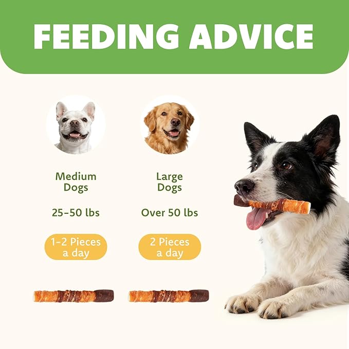 MON2SUN Dog Treats, Triple Flavor 6 Inch Chicken Liver Duck and Chicken Wrapped Rawhide Sticks, Teeth Cleaning Snacks for Medium Dogs, 35.27 oz (20 Count-Pack of 1)