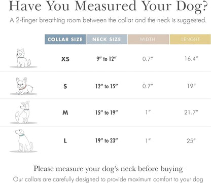 NINA WOOF Cupertino Dog Collars, Harnesses & Leashes Made from Vegan Leather with Dog Tracker Device Holder Adjustable Dog Collar - Color Blue, Large