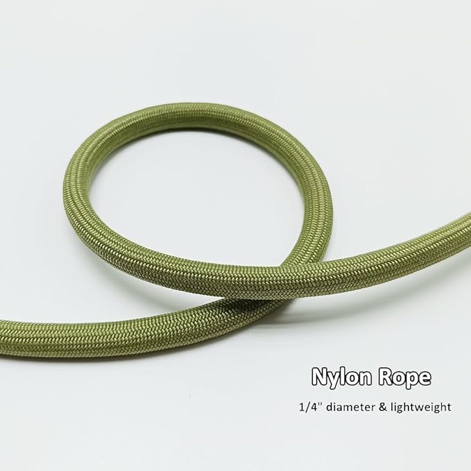 BTINESFUL 7FT Slip Lead Dog Leash, Lightweight Nylon Rope Leash, 1/4 inch Diam Dog Training Lead for Small Medium Large Dogs, Grass Green