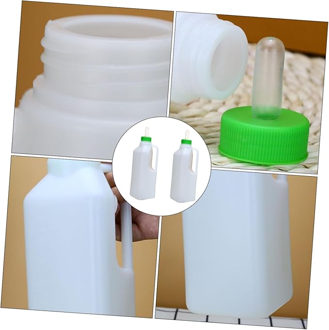 850ml Sheep Milk Feeding Bottle for Calves and Lambs Sturdy Animal Nursing Bottle Replacement Nipples for Livestock Care