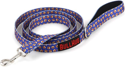 BULLHUG 6 FT Bulldog Leash with Padded Handle. Perfect for Bulldogs, French Bulldogs, Pugs & All Breeds. Leashes for Walking, Training Lead for Bulldogs (Burger)