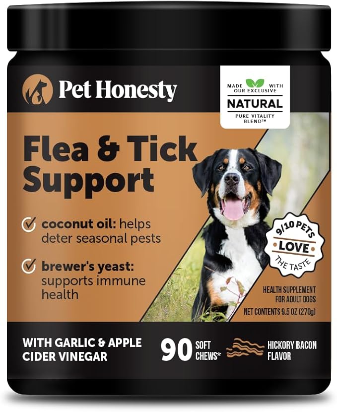 Outdoor Defense Flea and Tick Prevention for Dogs Supplement - Natural Flea and Tick Chews for Dogs, Oral Pills with No Harsh Chemicals, Natural Way to Enjoy The Outdoors - Bacon (90 Count)