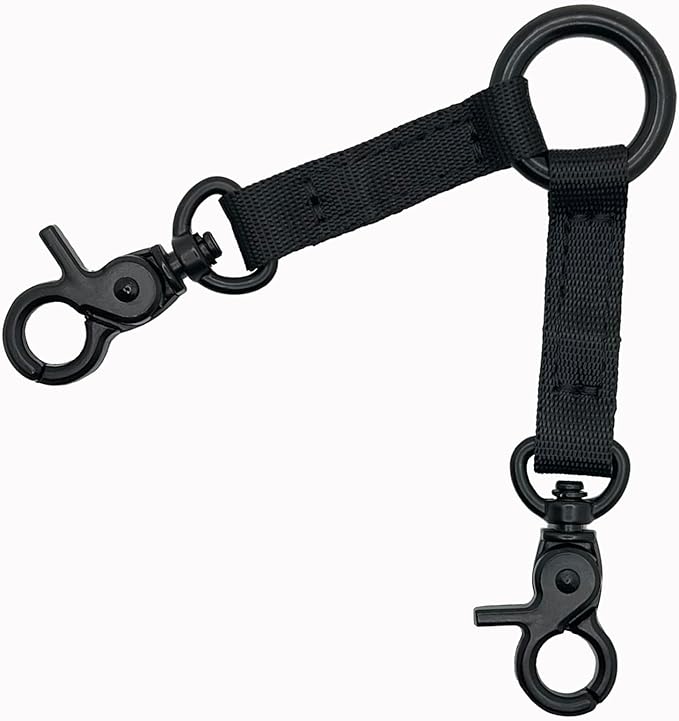 Double Clip Dog Leash for Two Dogs,Double Headed Hook Pet Safety 2 Way Coupler with Nickel Plated Swivel Clip