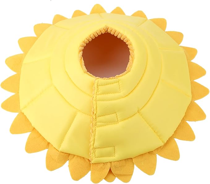 Cat Cone, Pet Recovery Collar Sunflower Shape Pet Elizabethan Collar Pet Recovery Cone Adjustable Pet Collar for Cat Dog (No. 2 Neck Circumference 20-23cm)