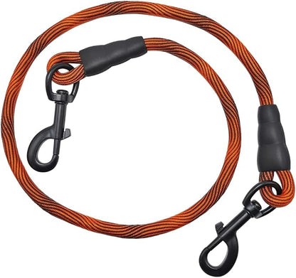 BTINESFUL 3FT Dog Tie Down, Nylon Rope Short Dog Tether Indoor House Leash Training Safety Vehicle Tether for Large Medium Strong Puppy (2/5" *3ft, Orange)