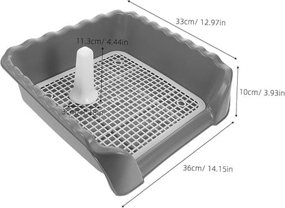balacoo Dog Potty Training Aid Detachable Indoor Puppy Training Toilet Pole Mesh Grid for Easy Wash
