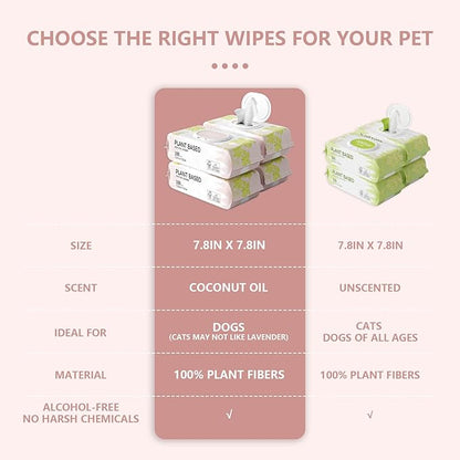 IMMHABI 400 PCS Pet Wipes for Paws and Butt Hypoallergenic Pets Cleansing & Deodorizing Anal Gland Hygienic Puppy Wipes for Dogs Face and Body