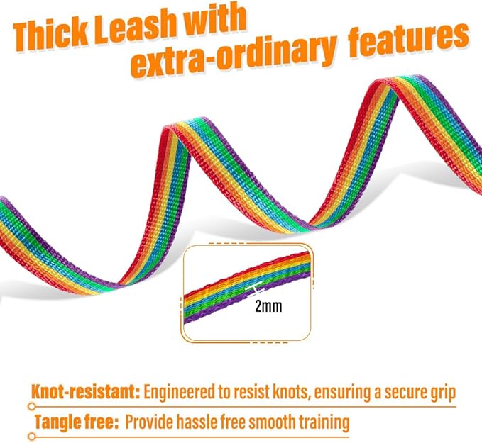 Dog Training Leash - Long Line for Recall & Obedience, Nylon Training Lead with Padded Handle, 15 ft / 20 ft / 30 ft / 50 ft / 100 ft - Long Leash for Dogs Outside, Small/Medium/Large