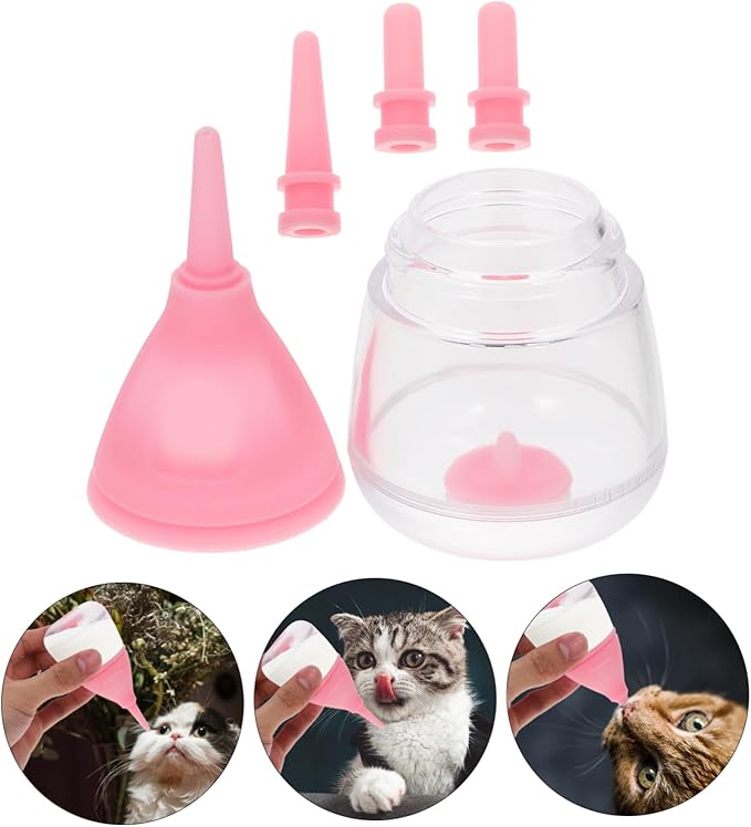 INOOMP Puppy Milk Feeder and Kitten Feeding Bottle Flow Rate Compact Design for Small Pets for Newborn Cats and Dogs Easy to Use Scale for Accurate Feeding
