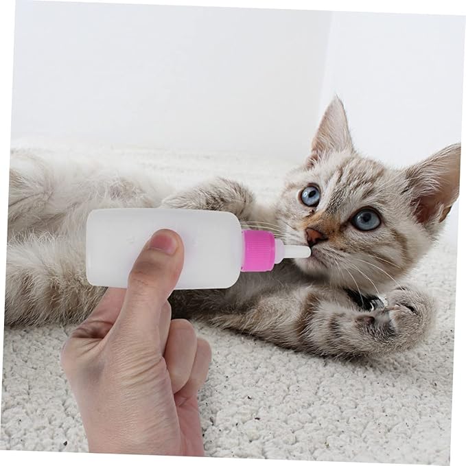 2sets Reusable Cat Feeding Bottles Kitten Milk Feeder Soft and Sturdy Pet Nursing Tool for Kittens and Puppies Easy to Use and Portable Feeding