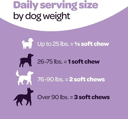 Calming Chews for Dogs | Herbal Dog Calming Chews for Anxiety from Normal and Occasional Stressors Including Separation Storms Grooming & Travel | NASC Certified & Made in the USA | 60 Count