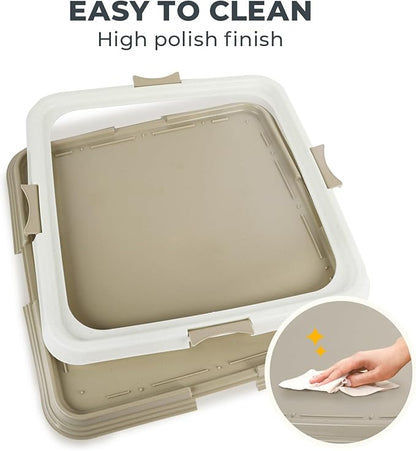 Pawise Dog Pee Pad Holder for Puppy, Puppy Pad Holder Tray, Pet Training Pee Pad, Indoor Potty Tray for Senior Dogs, Dog Toilet for Newborn Puppies, 23.5" x 23.5"