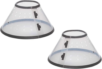 Elizabethan Dog and Cat Collars Recovery Vet Chewing Healthy Behavior Cone of Shame (Clear, Large - Fits 11.5" to 18.5" Necks)