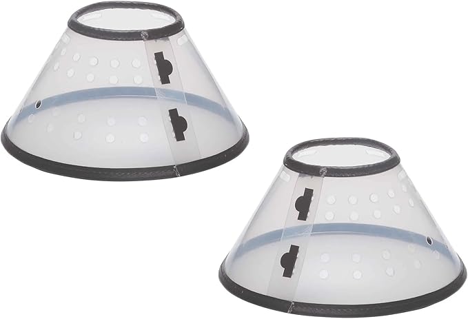 Elizabethan Dog and Cat Collars Recovery Vet Chewing Healthy Behavior Cone of Shame (Clear, Medium - Fits 8.5" to 14.5 ' Necks)