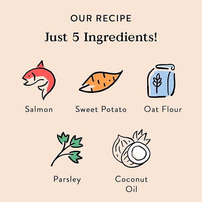 Bocce's Bakery Fish & Chips Treats for Dogs - Special Edition Wheat-Free Dog Treats, Made with Real Ingredients, Baked in The USA, All-Natural Salmon & Sweet Potato Biscuits, 5 oz